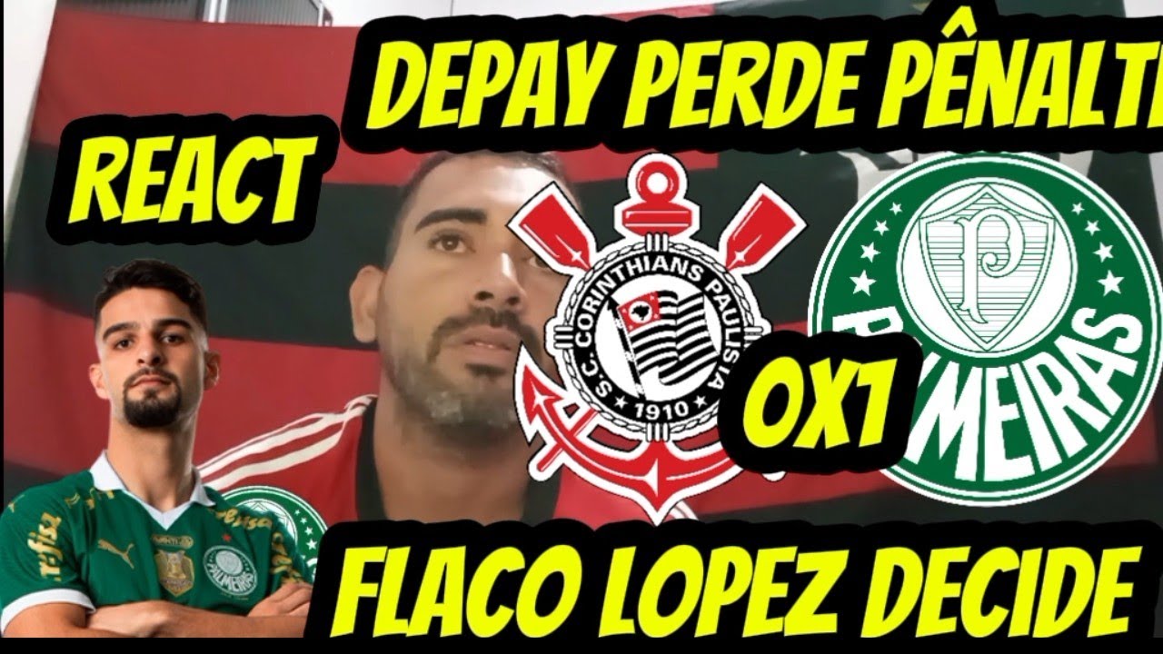 React Corinthians 0x1 Palmeiras melhores momentos Paulistão 2026 #react #Palmeiras #paulistão #gols 