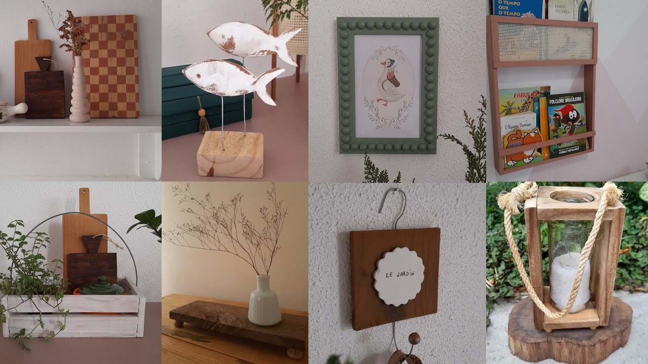#14 artesanatos economicos para decorar a casa c/sobras de madeira | Vintage, rústico,Farmhouse