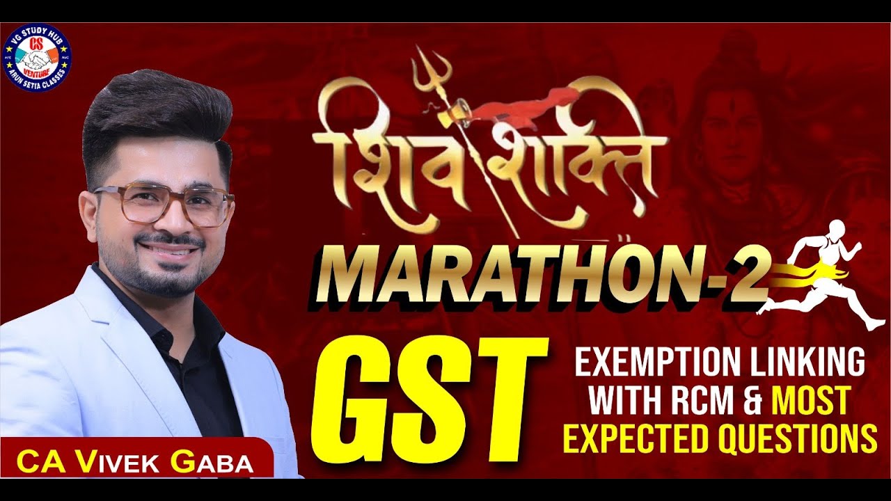 🔴GST - Exemption & RCM🔴 | Most Important🔥 | Most Expected QUE December 2023💯 | CA Vivek Gaba