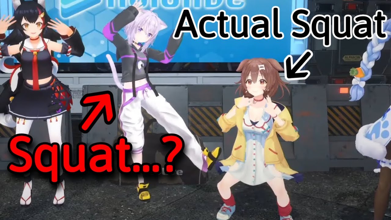 Korone's Squats vs. Okayu's 