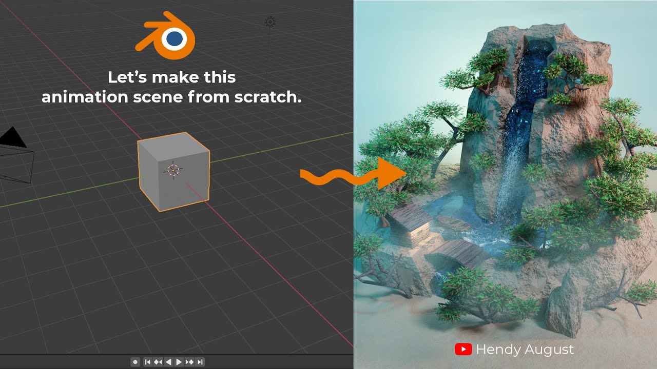 TUTORIAL | Liquid Simulation Scene | Blender 2.9 | Subtitled
