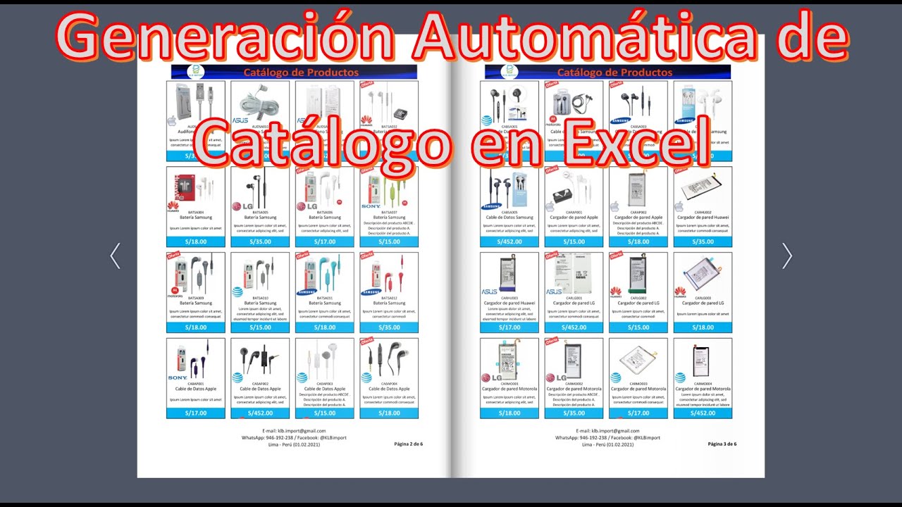 🔵🔵 2025 Crea de forma rápida y automática, Catálogos de Productos con miles de artículos desde Excel