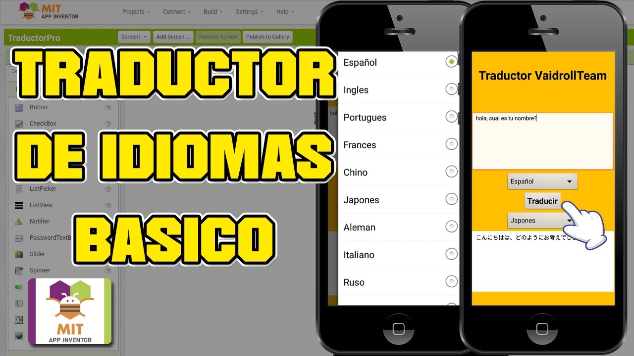 TRADUCTOR DE IDIOMAS BÁSICO - MIT App Inventor 2