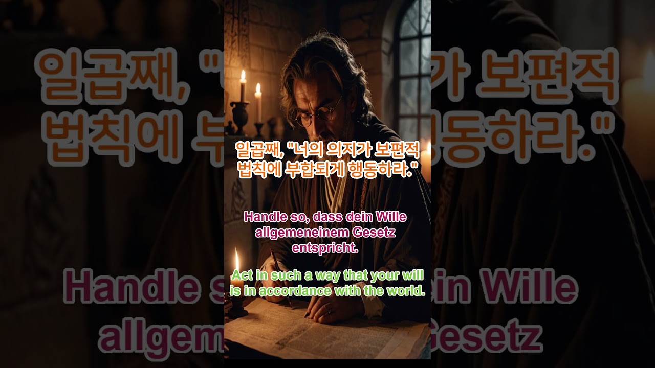 (수정 쇼츠) 칸트의 유명 어록 12선