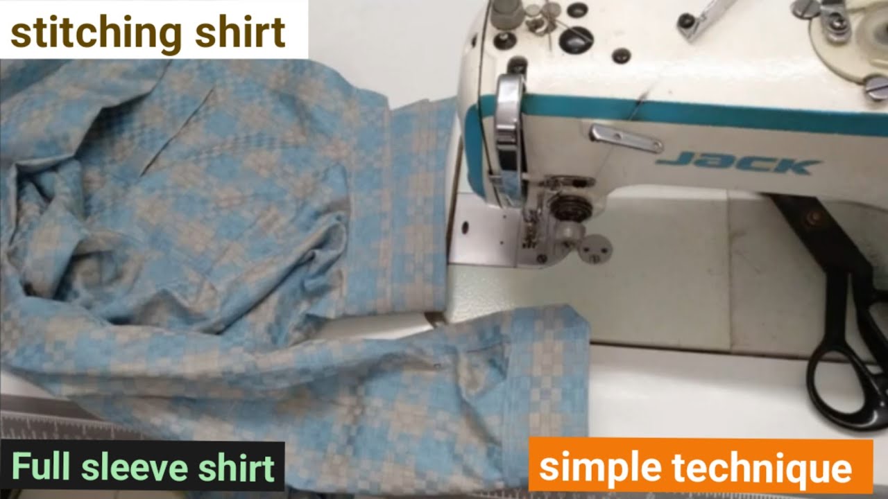 Quickly Shirt Sewing in 22 minute | Full sleeve shirt | learn to sew