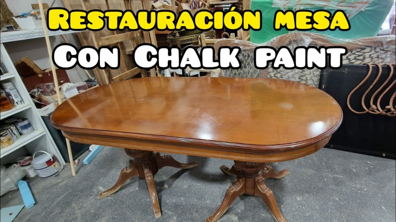 PINTAR Mesa de Comedor con PINTURA A LA TIZA y CAMBIO DE BARNIZ