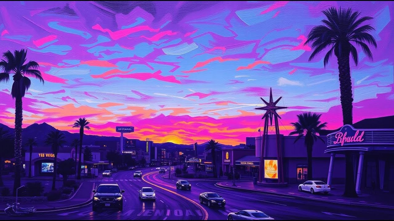🌆 LA Sunset | Vaporwave Inspired Lofi ☁️ 90's Aesthetic & Chill Beats 🎶
