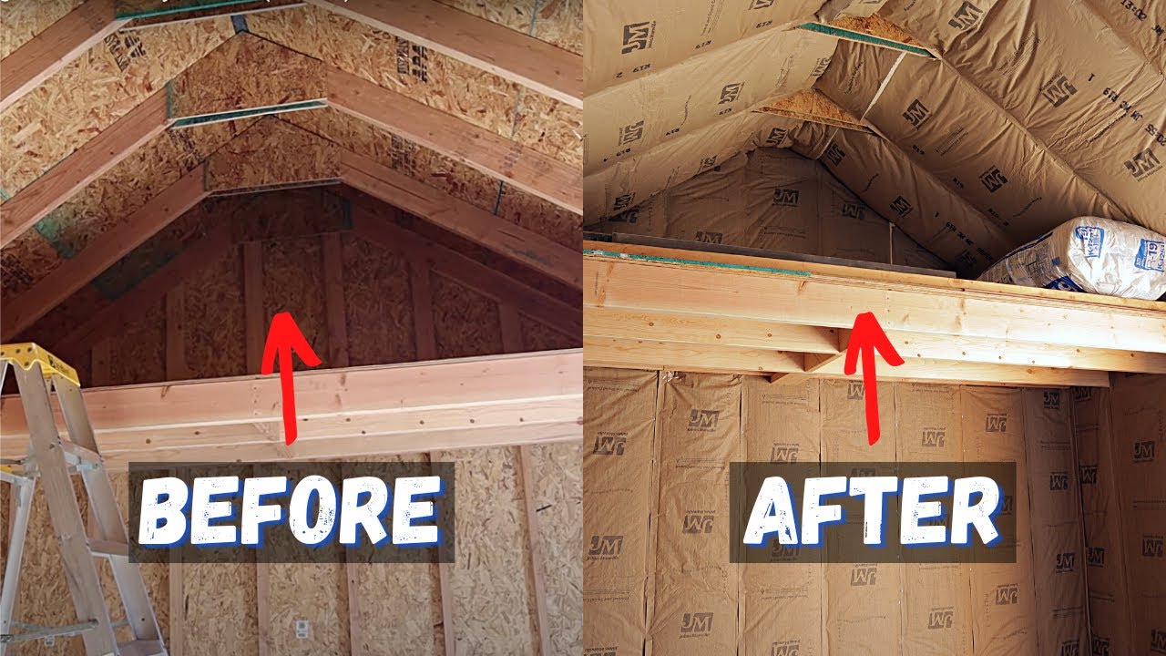 How to Insulate a Shed Ceiling & Walls (DIY Time Lapse)