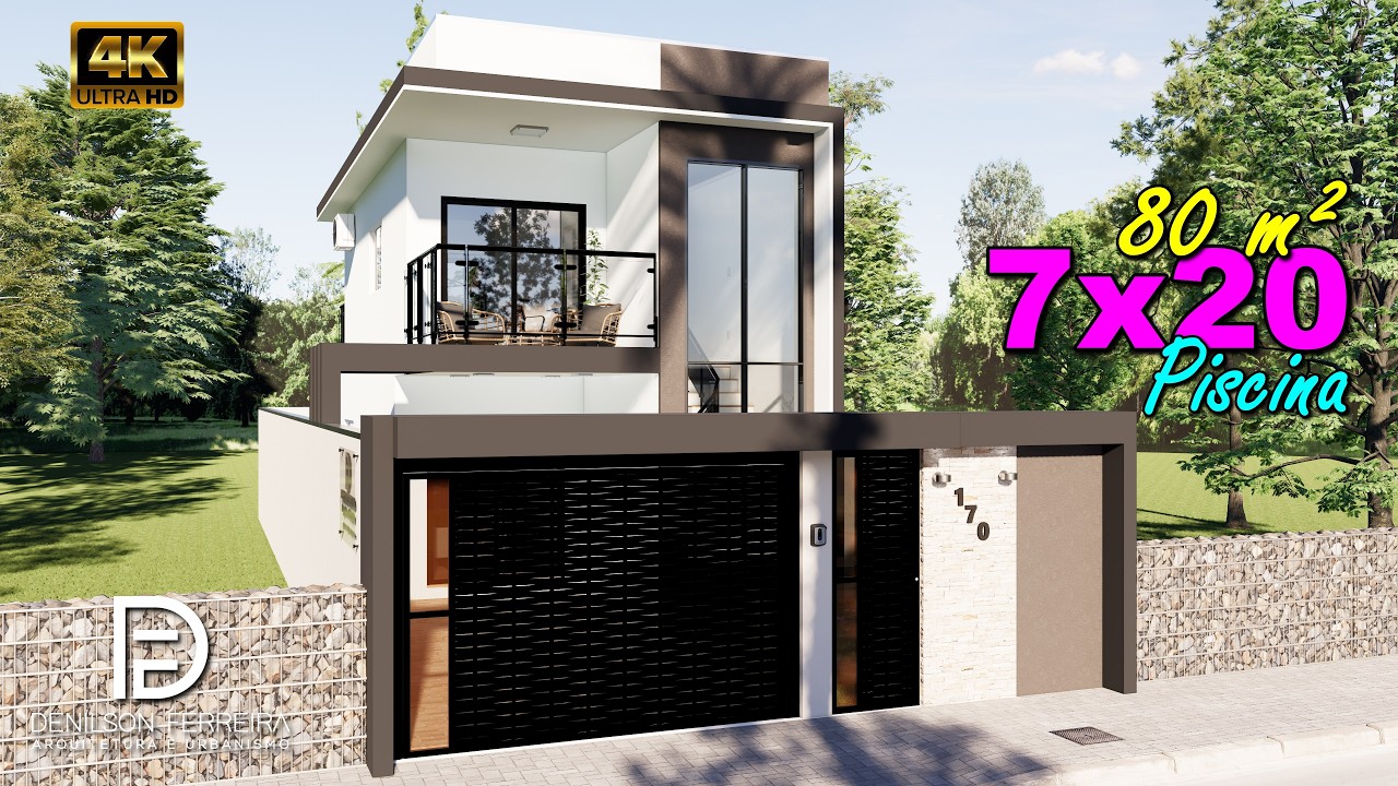 189 - 🏡 Sobrado Moderno 80m&sup2; em Terreno 7x20 | Design Elegante e Funcional 2025