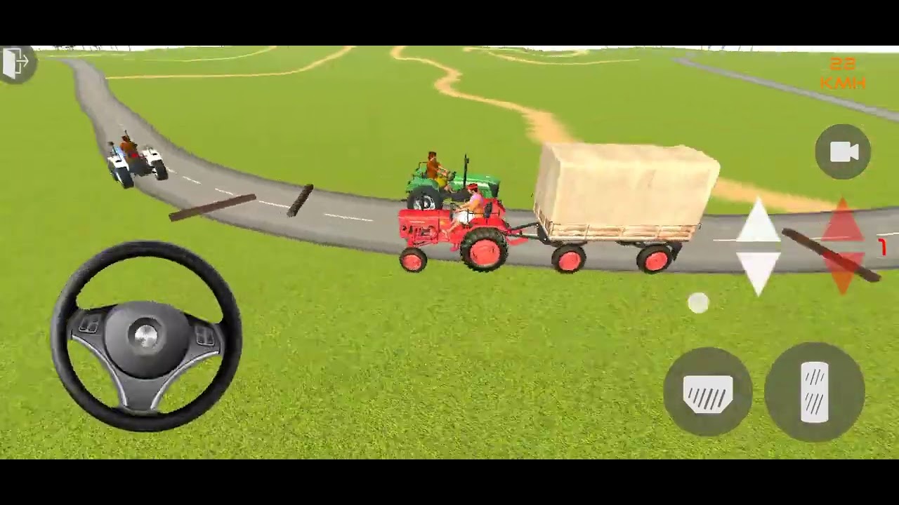 TRANSPORTING tractor driving 3d #fs22 Massey tractor Offroding Android gameplay #gta5 #gtav farming🌾