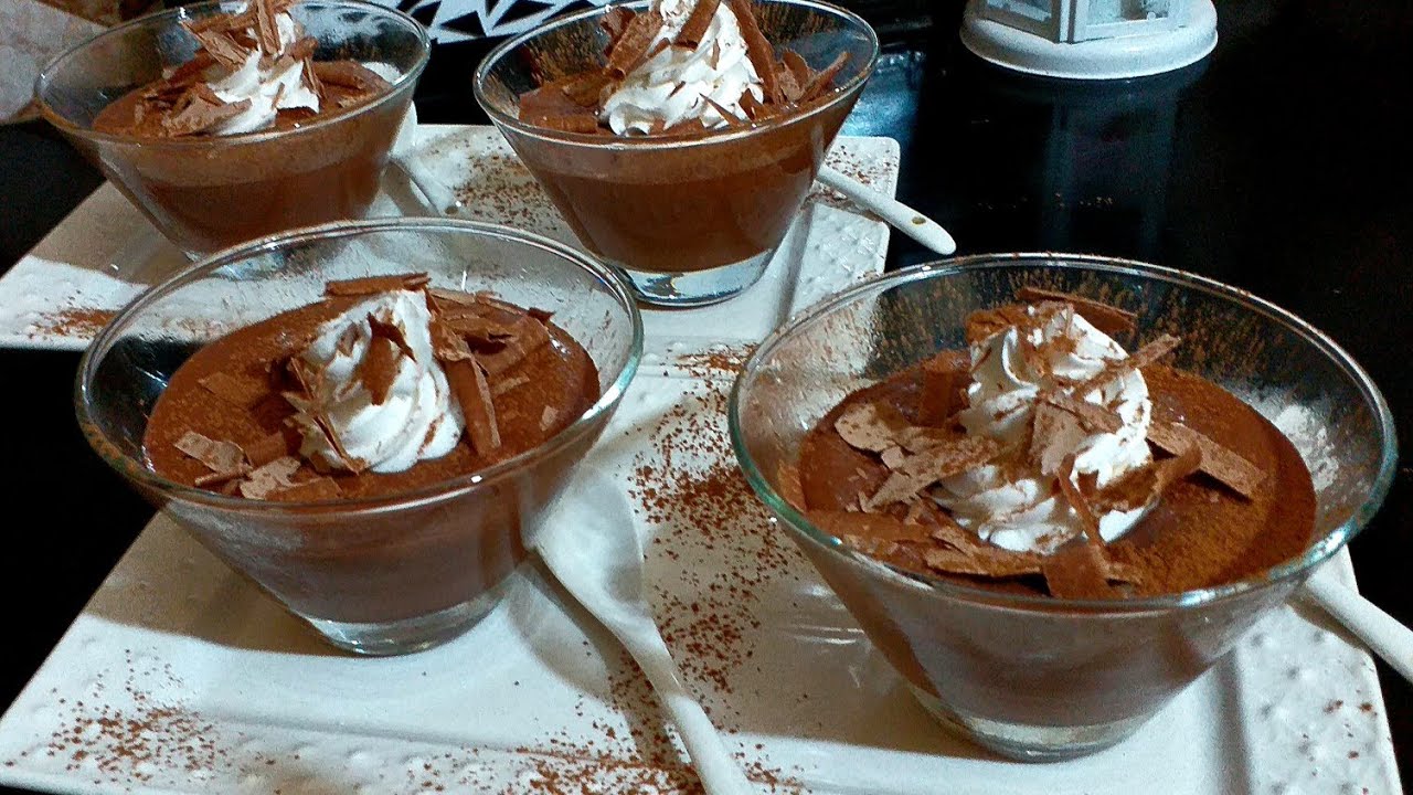 الوصفة الأصلية الفرنسية لموس الشوكولاطة😋بدون جيلاتين وبمقادير مضبوطة سهلة وسريعة