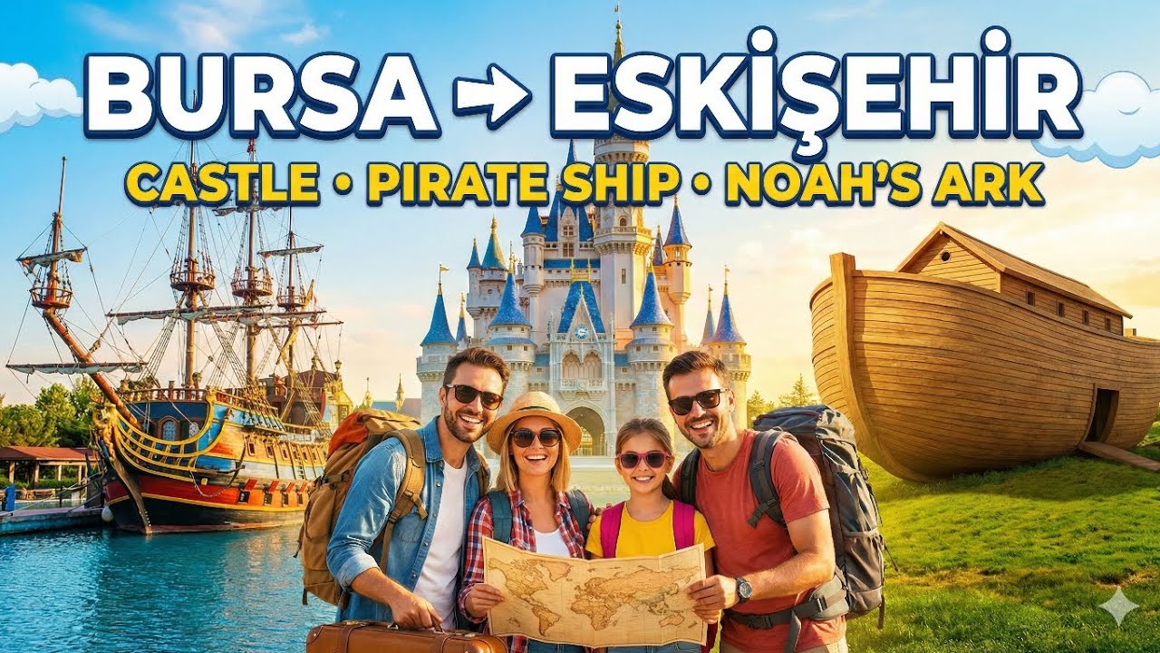 Bursa to Eskişehir Travel Vlog | Masal Şatosu, Korsan Gemisi Noah’s Ship Adventure Pak Turk vlog🇹🇷🇵🇰