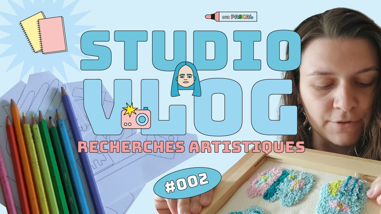 STUDIO VLOG  #002 - Illustration, punch needle, argile