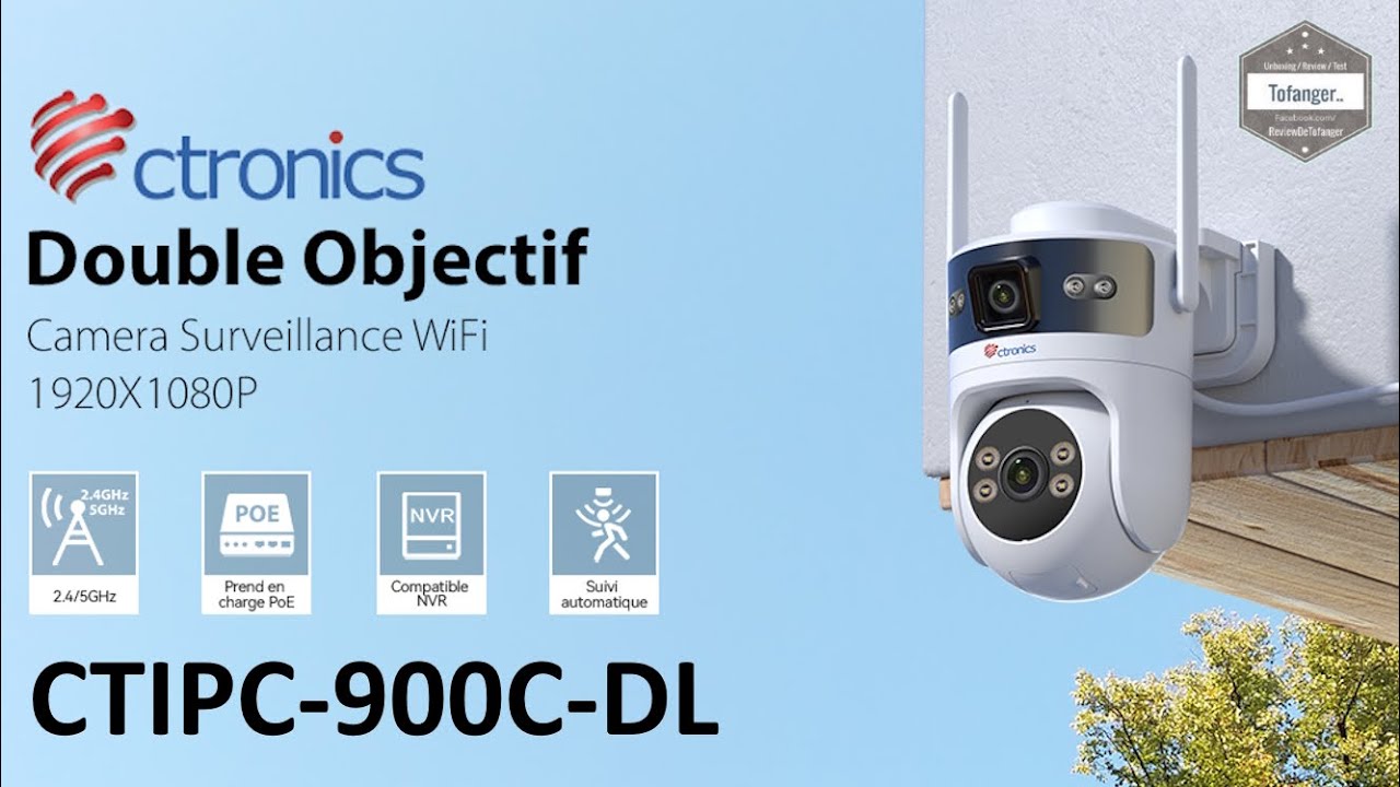 Уличная камера видеонаблюдения Ctronics с Wi-Fi и RJ45 POE — Ctronics Pro — Ctronics CTIPC-900C-DL