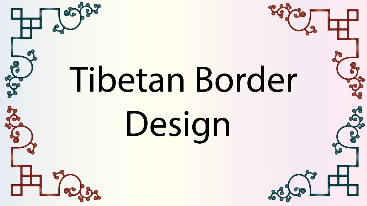 Easy decorative tibetan border design for poster in Adobe illustrator 2020