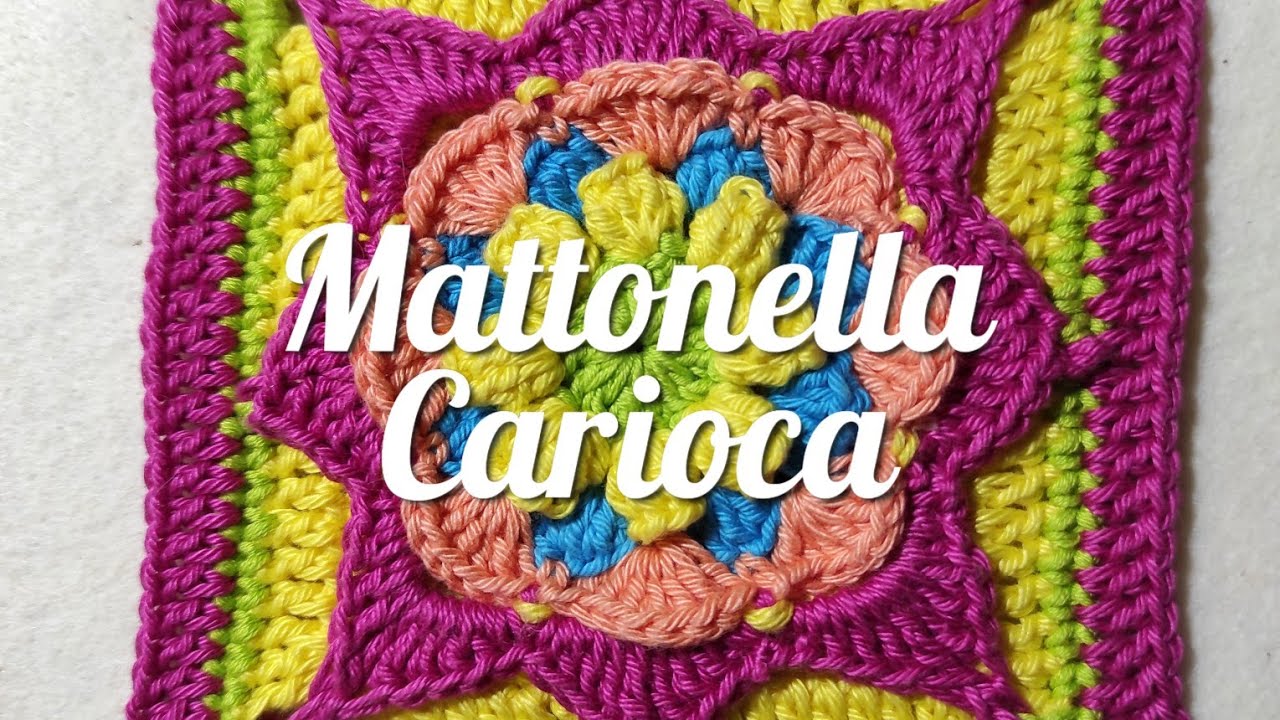 mattonella mandala italiano #borsauncinetto #piastrellauncinetto #grannysquare #grannycrochet