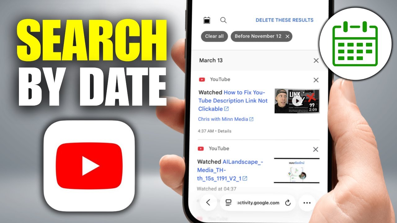 How To Search YouTube History By Specific Date
