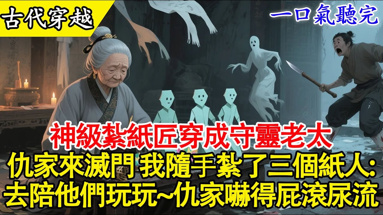 【一口氣聽完】現代紮紙匠穿成守靈老太？✋紙人點睛瞬間活化，惡霸嚇尿！⚔️“物理超度”貪官，這波操作太解氣了！#穿越 #爽文 #有聲書 #大女主 #原創