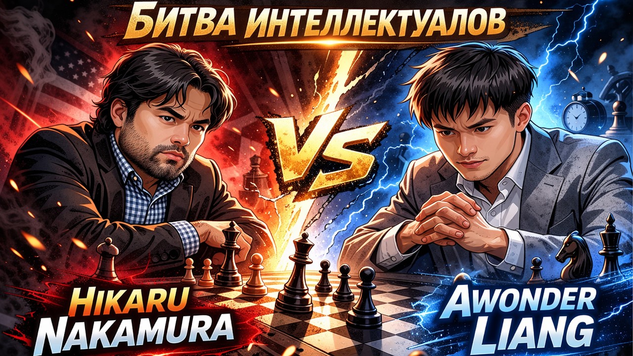 Битва интеллектуалов на  lichess.org ♟ Хикару НАКАМУРА 🆚 Эвандер ЛЯНГ