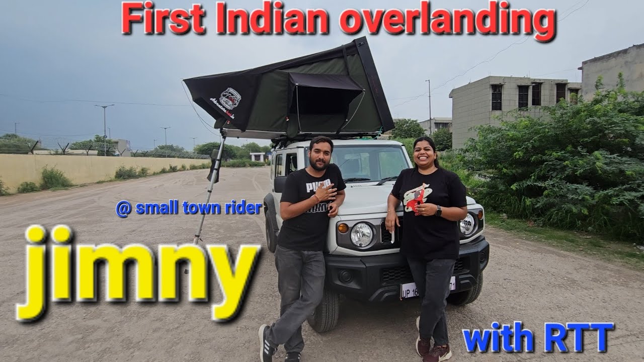 Jimny with Hard shell Roof TopTent @SmallTownRider4x4 #jimny @adventurehutrtt