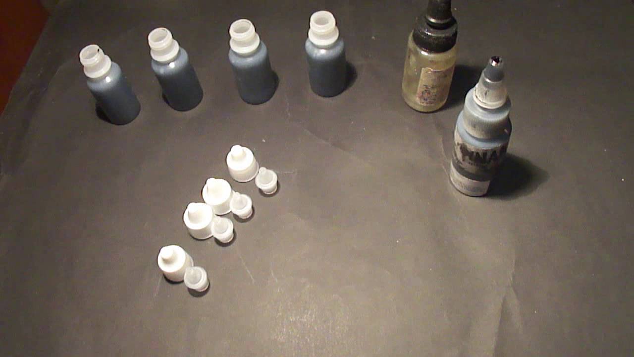 (BLACK & GRAY) COMO HACER NUESTRAS MEZCLA DE TINTA NEGRA A ESCALAS DE GRISES...