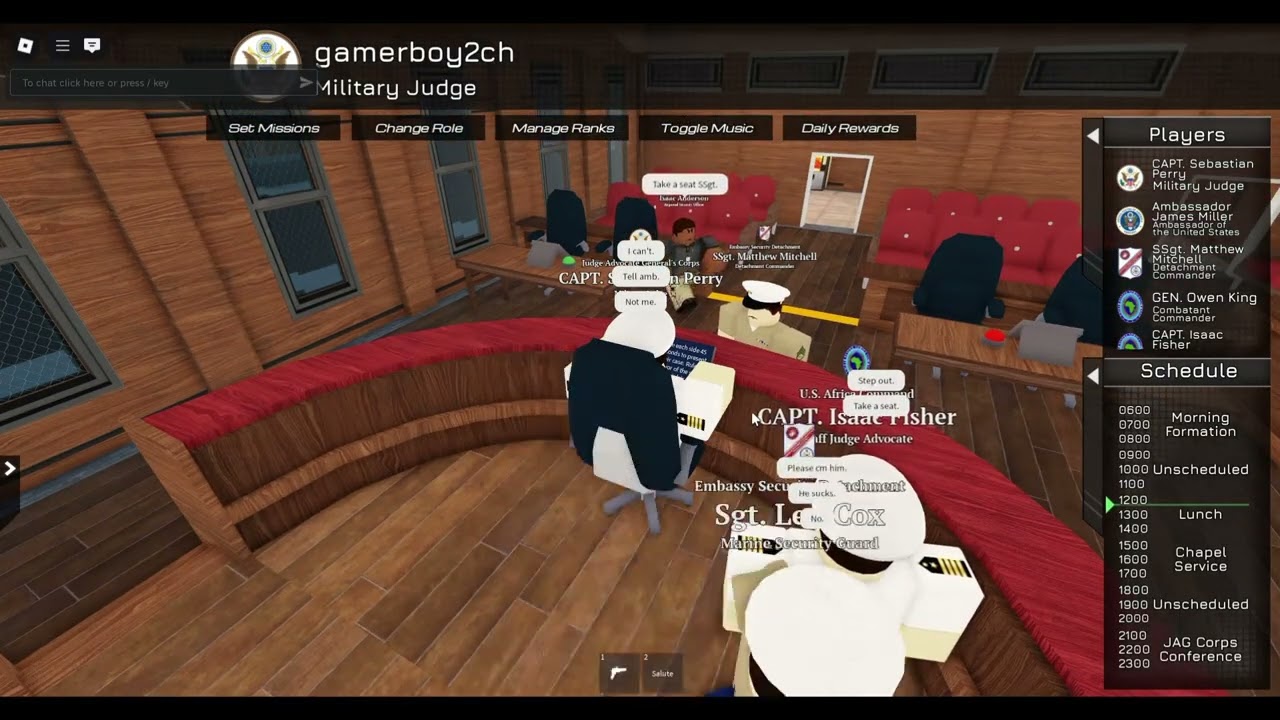 enforcing the law as a military judge - Roblox Command Authority