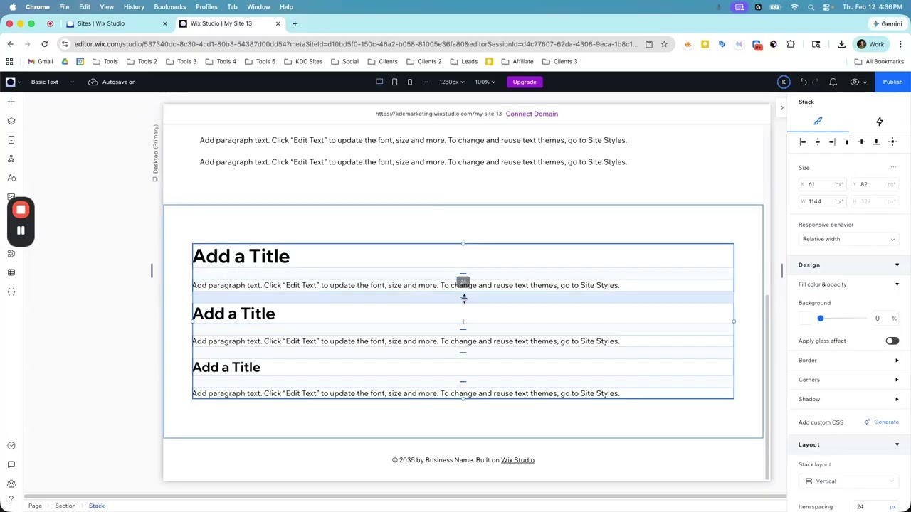 Wix Studio | How to Create A Basic Text Page