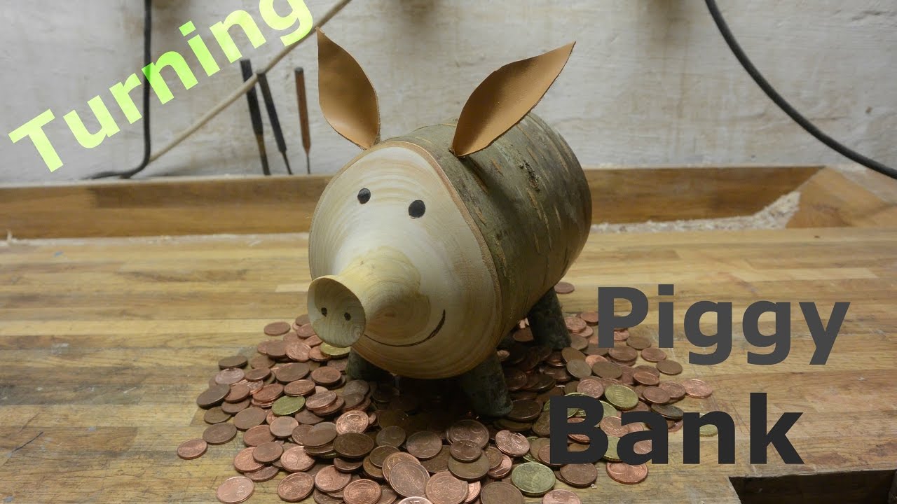 Turning Piggy Bank | Sparschwein drechsel