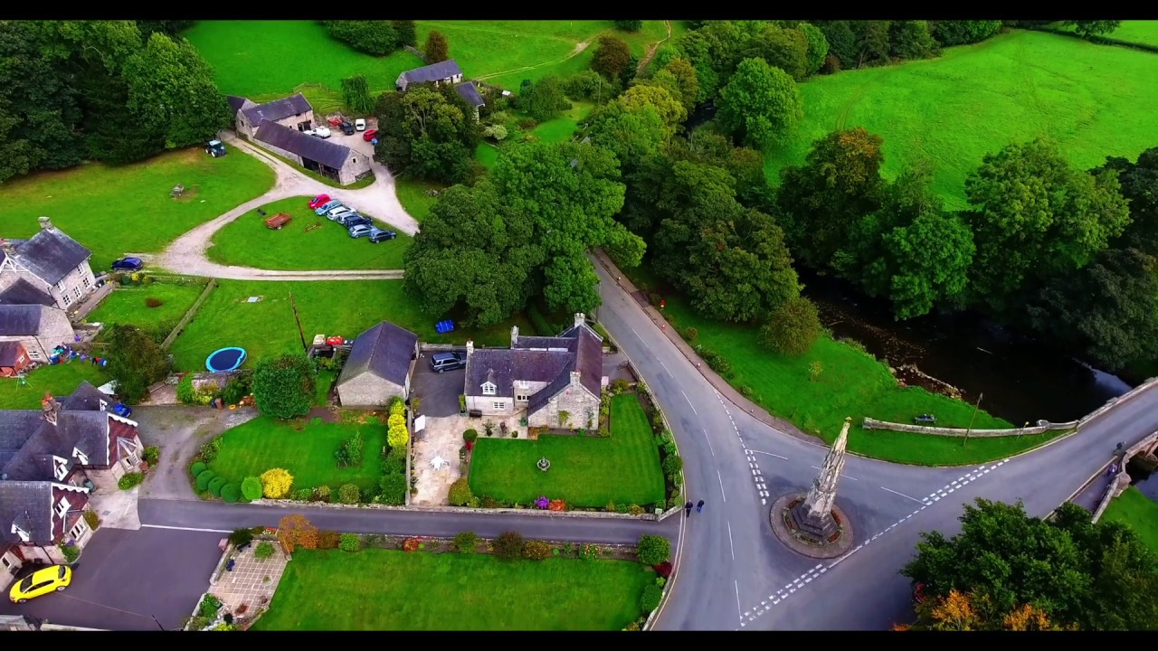 YHA ILAM HALL PEAK DISTRICT BY DRONE 4K