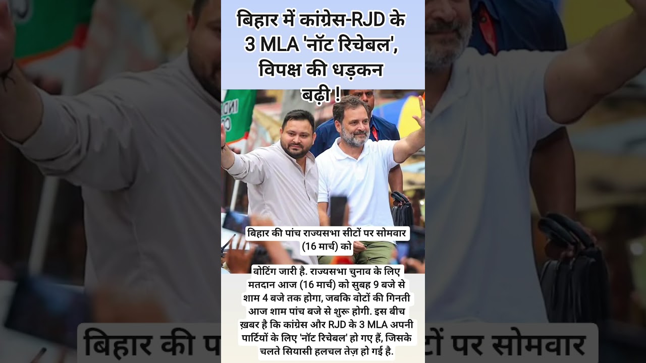 #NitishKumar #BiharPolitics #Rajya Sabha Elections#RJD