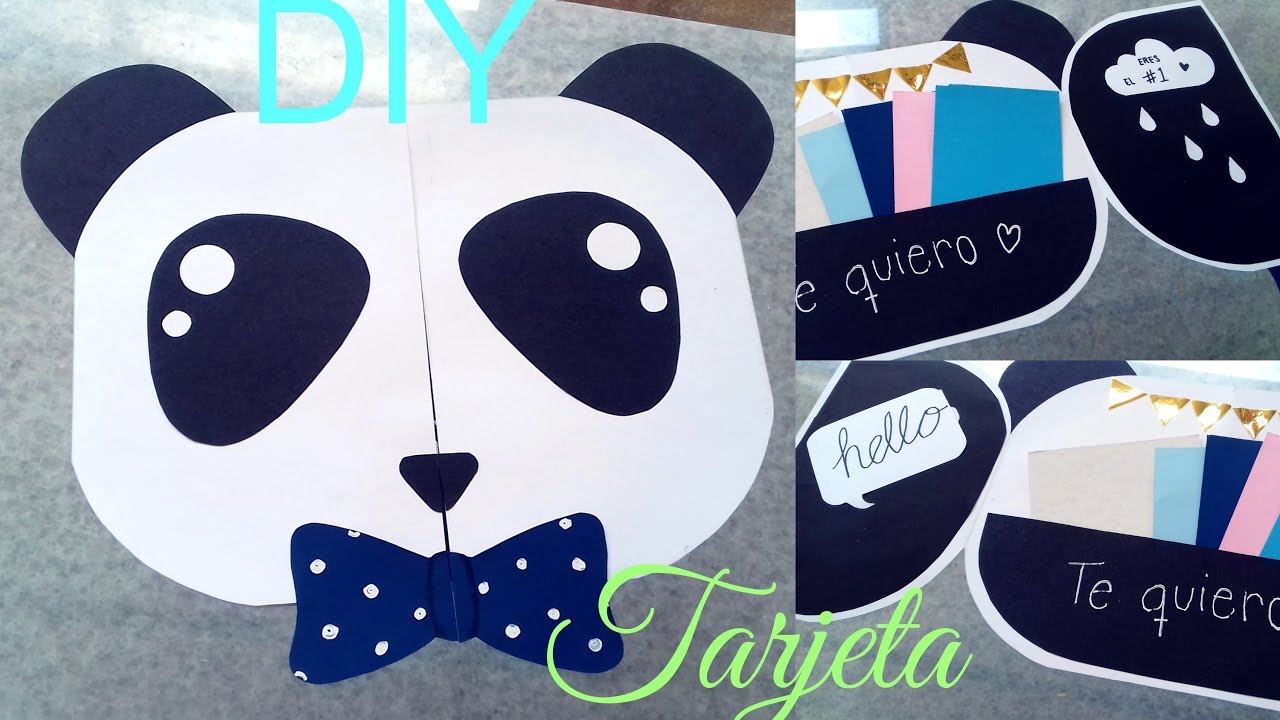 🐼 Tarjeta de PANDA Súper Bonita/ Detalles para regalar