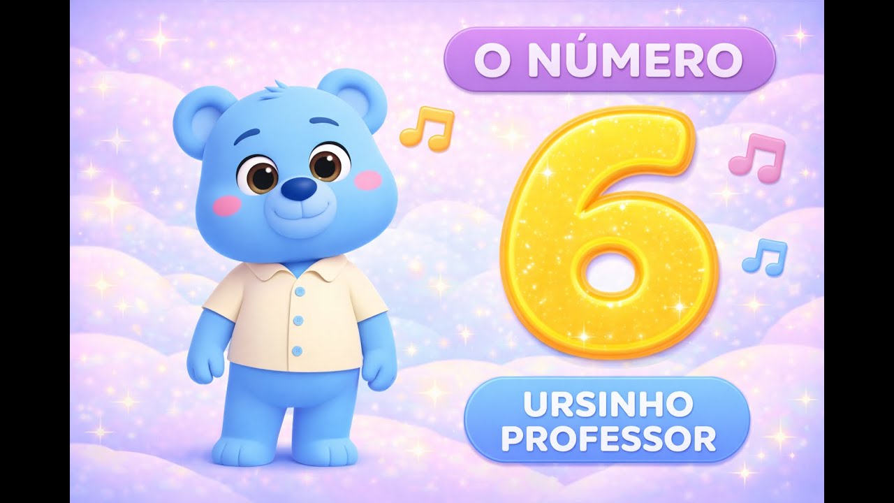 🎵 O Número 6 | Música Infantil Educativa | Ursinho Professor
