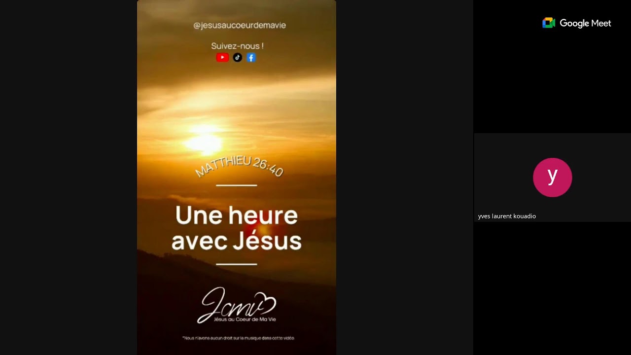 UNE HEURE AVEC JÉSUS - LUNDI 02 MARS 2026
