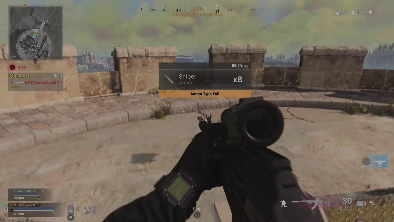 400m Warzone Sniper Shot