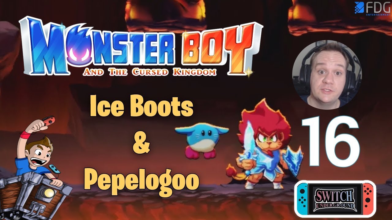 Ice Boots and Pepelogoo in the Volcano Monster Boy and the Cursed Kingdom Part 16 - Nintendo Switch