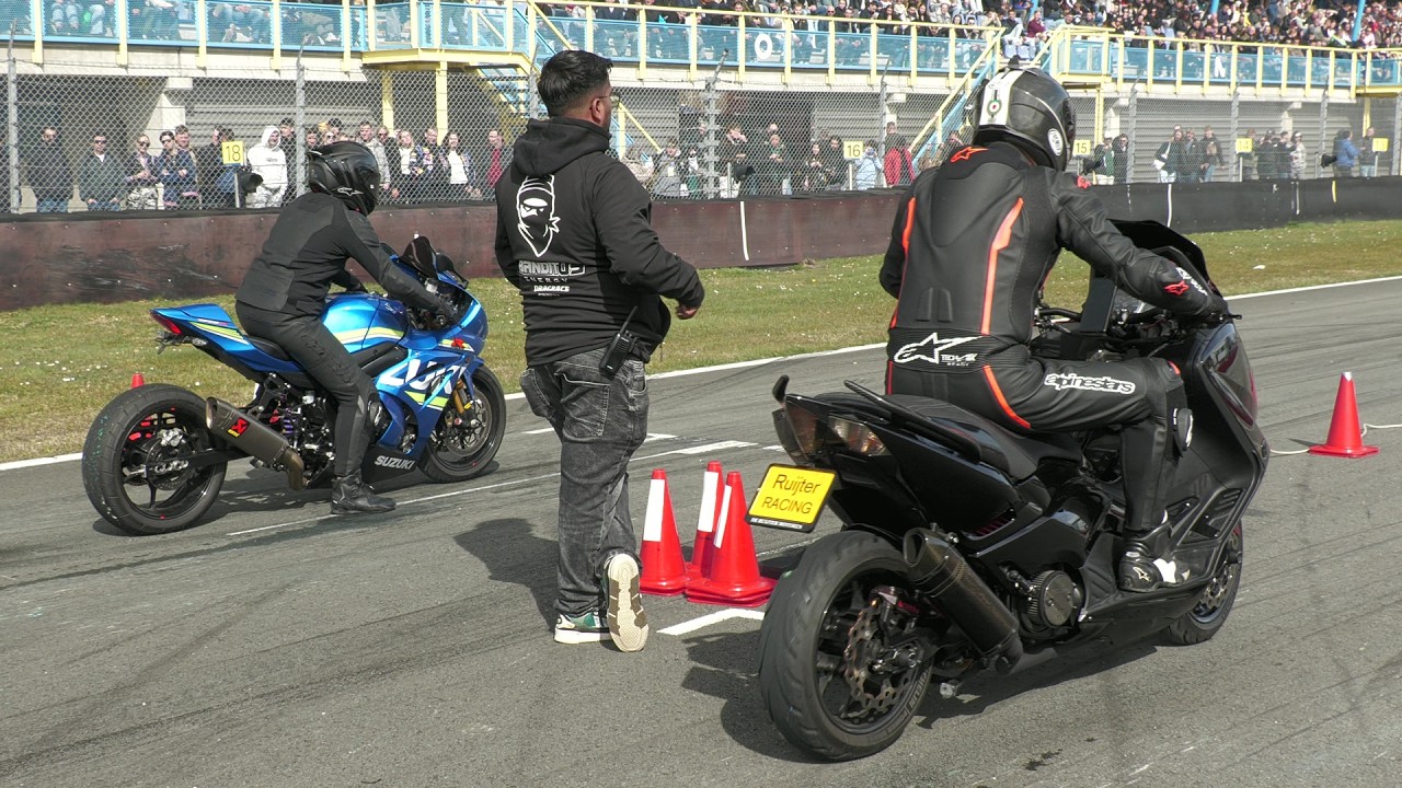 BEST OF Motorcycles DRAG RACE! Suzuki GSX1300R, Kawasaki Z-H2, ZZR1400, Yamaha MTN890