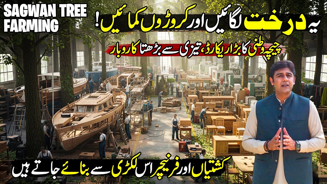 Sagwan Tree Farming | Worlds Best Boats & Furniture Manufacturing From Sagwan | Kissan Ka Pakistan