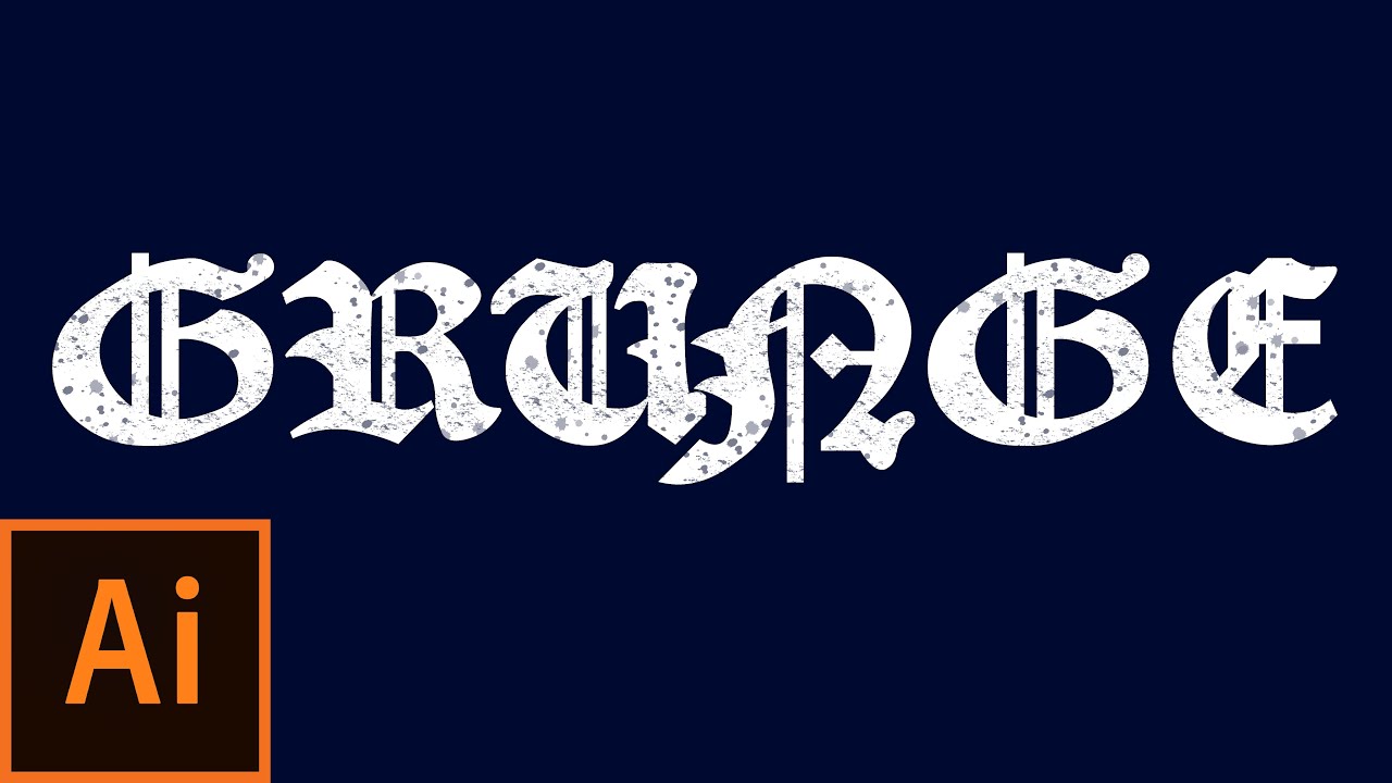 How to Apply Grunge Texture To Text in Adobe Illustrator (Tutorial)