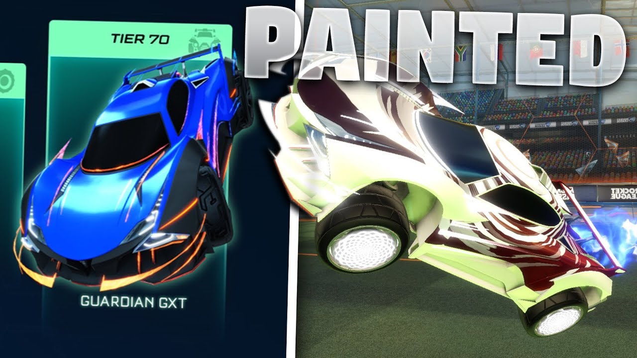 Every Painted 'GUARDIAN GXT' Battle Cars On Rocket League *SHOWCASE*