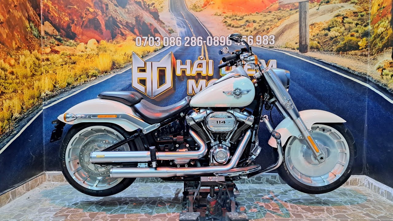 Lên Sàn Harley Fatboy 114Ci 1868cc Trắng Ngọc Trai  Siêu Đẹp Mỹ 2018 Giá Tốt Chỉ 545tr :0703086286