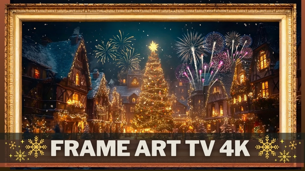 Winter Celebration of Light and Warmth | Art Frame Screensaver | Art for your TV | 2 Hrs | 4K 🎄🎆