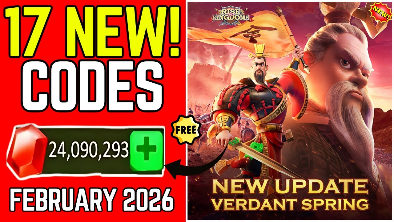 NEW RISE OF KINGDOMS CODES FEBRUARY 2026 - RISE OF KINGDOMS REDEEM CODES 2026 - CODE ROK