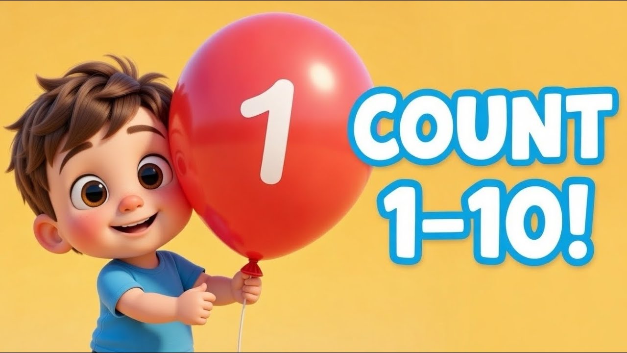 Learn Numbers 1–10 🎈 | Fun Counting Balloons for Kids | Preschool & Toddler Learning