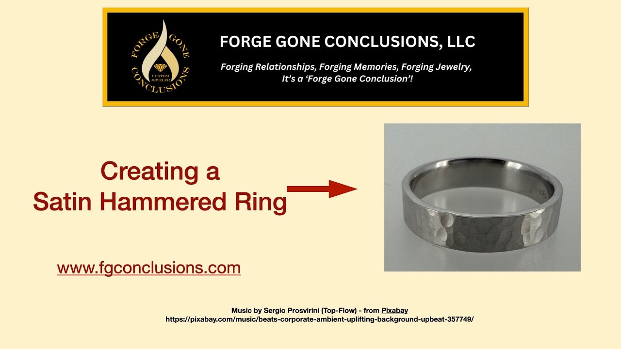 Satin Hammered Finish Ring