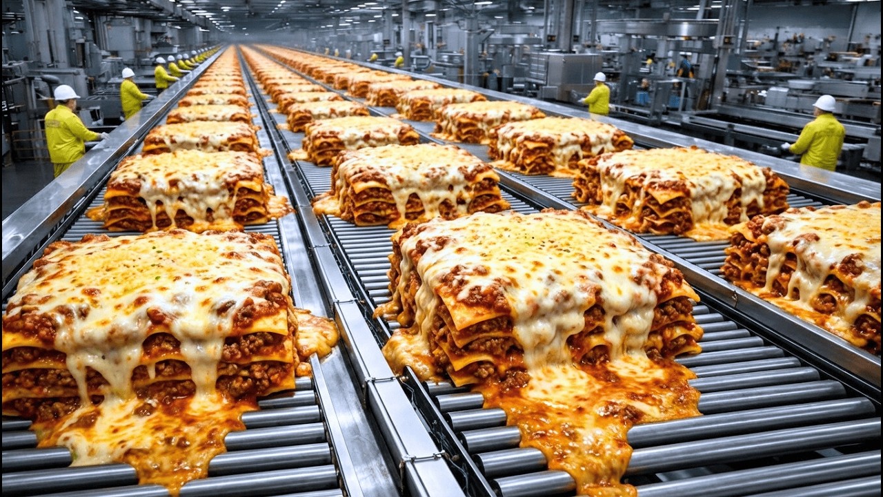 How Millions of Frozen Lasagnas Are Produced Daily in Mega Factories!