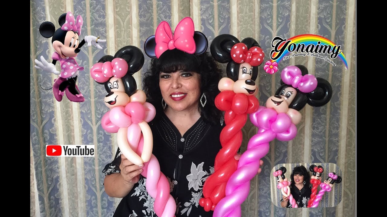 MINNIE MOUSE   BALLOON WAND      VARITA DE MINNIE MOUSE HECHA CON GLOBOS 260