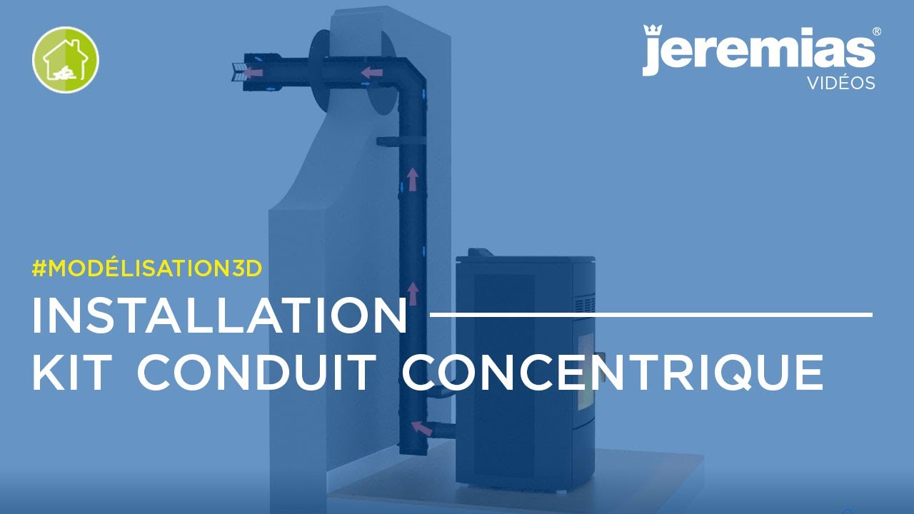 [MODÉLISATION 3D] L'installation d'un conduit concentrique - Kit TWIN-BIOMASS