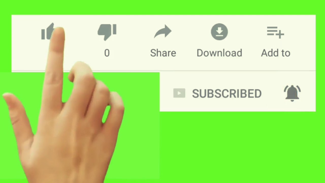 Subscribe, like, share, green screen video effect