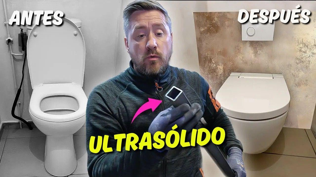 Instalo un WC suspendido súper resistente con este truco facilísimo
