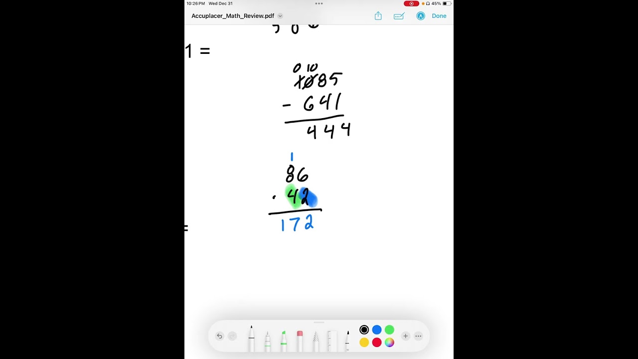 Accuplacer Review: Arithimetic